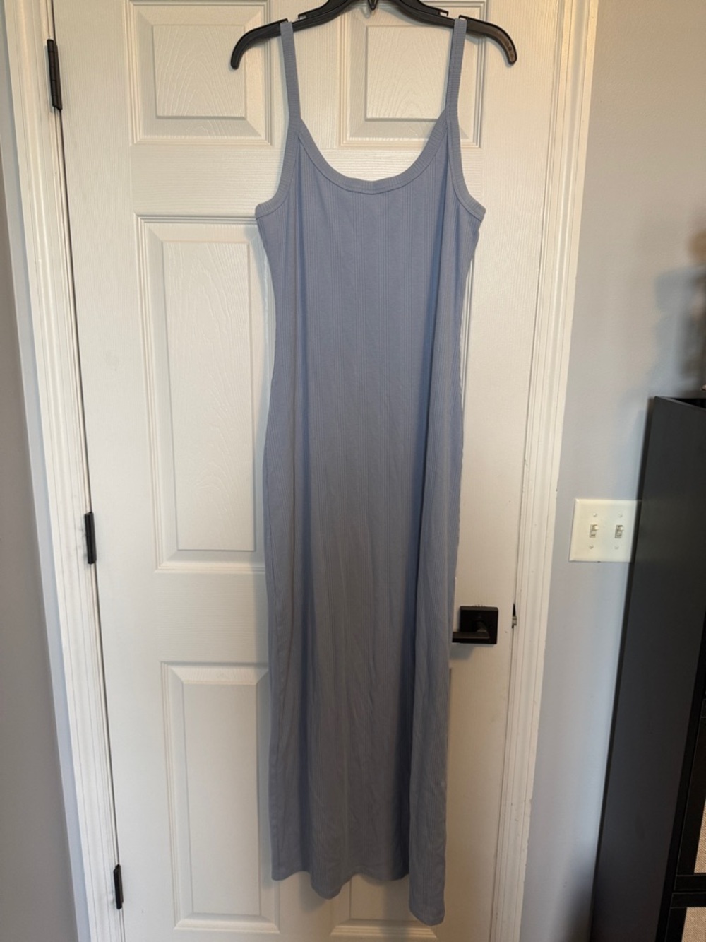 aerie Ribbed Maxi Slip Dress in Light Blue. No tag but never worn- lower in back
